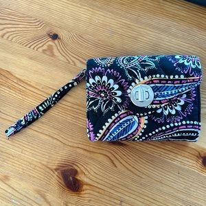 Vera Bradley Bandana Swirl Turnlock Wallet Wristlet